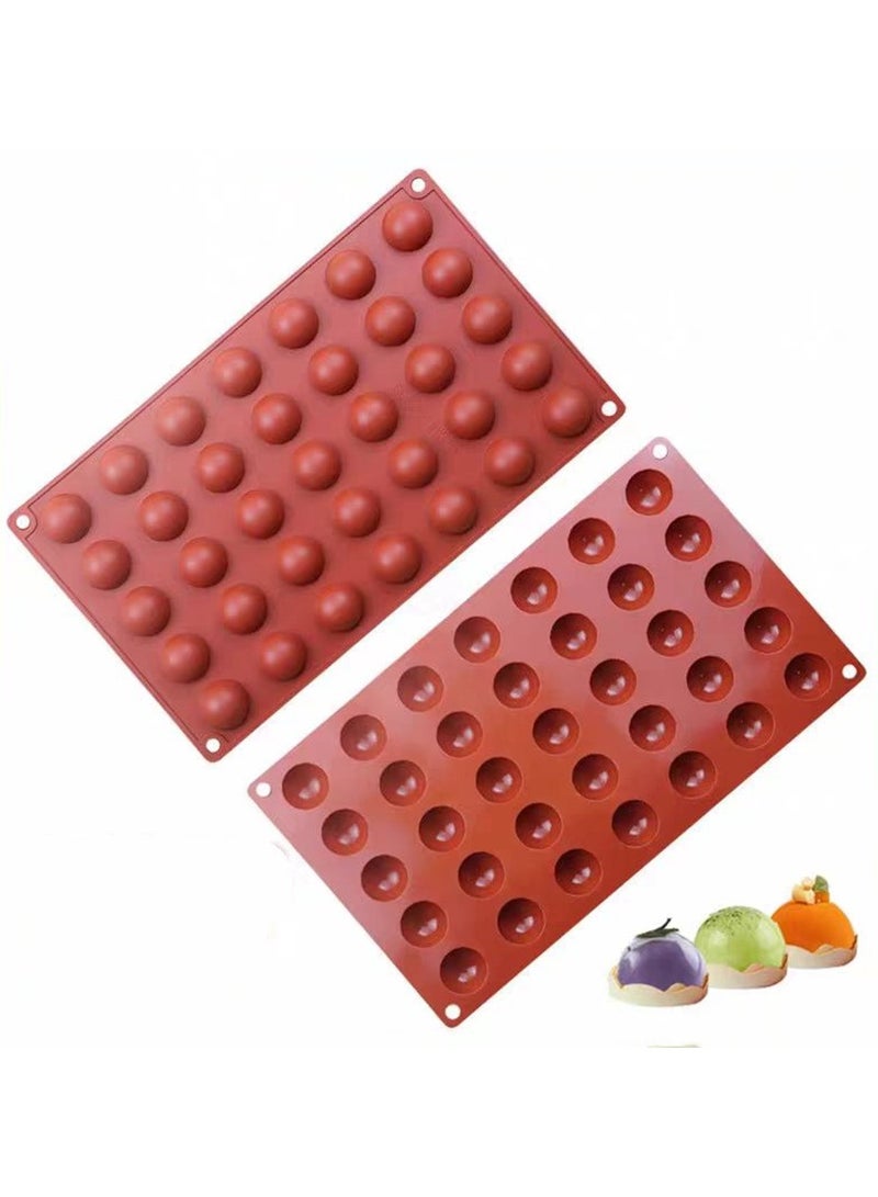 35 تجويف القالب سيليكون الكرة الصغيرة المستخدمة في الخبز نصف الكرة قوالب الشوكولاته الساخنة المقذوفات الكاكاو قبة موس الجليد صنع أداة - Image 1