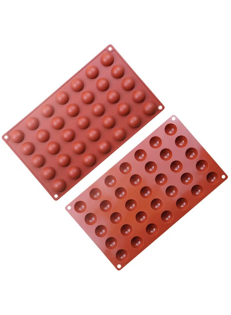 35 تجويف القالب سيليكون الكرة الصغيرة المستخدمة في الخبز نصف الكرة قوالب الشوكولاته الساخنة المقذوفات الكاكاو قبة موس الجليد صنع أداة - Image 2