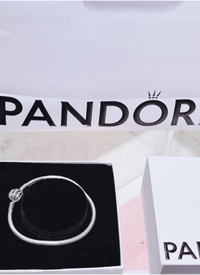 PANDORA - Pandora Moments concentric knot snake bone chain bracelet - Image 1