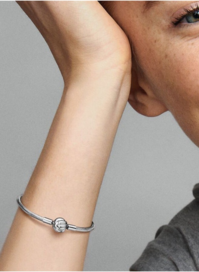 PANDORA - Pandora Moments concentric knot snake bone chain bracelet - Image 1
