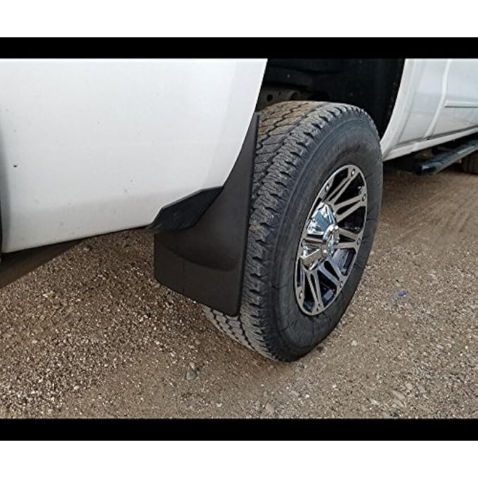 ريحني 20142018 شيفروليه سيلفرادو 1500 و 20152018 2500 3500 تركيب مخصص بدون فتحات طين، واقيات طينية من الفلور، واقيات رشاش، أطقم مصبوبة من 4 قطع، ليست ل GMC Sierra - Image 5