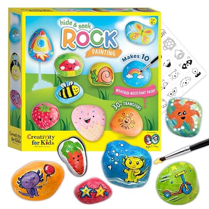 Creativity for Kids Rock Painting Kit Hide and Seek Rock Kit, Arts and Crafts for Kids, Gifts for Kids (Ages 6+) - Image 1