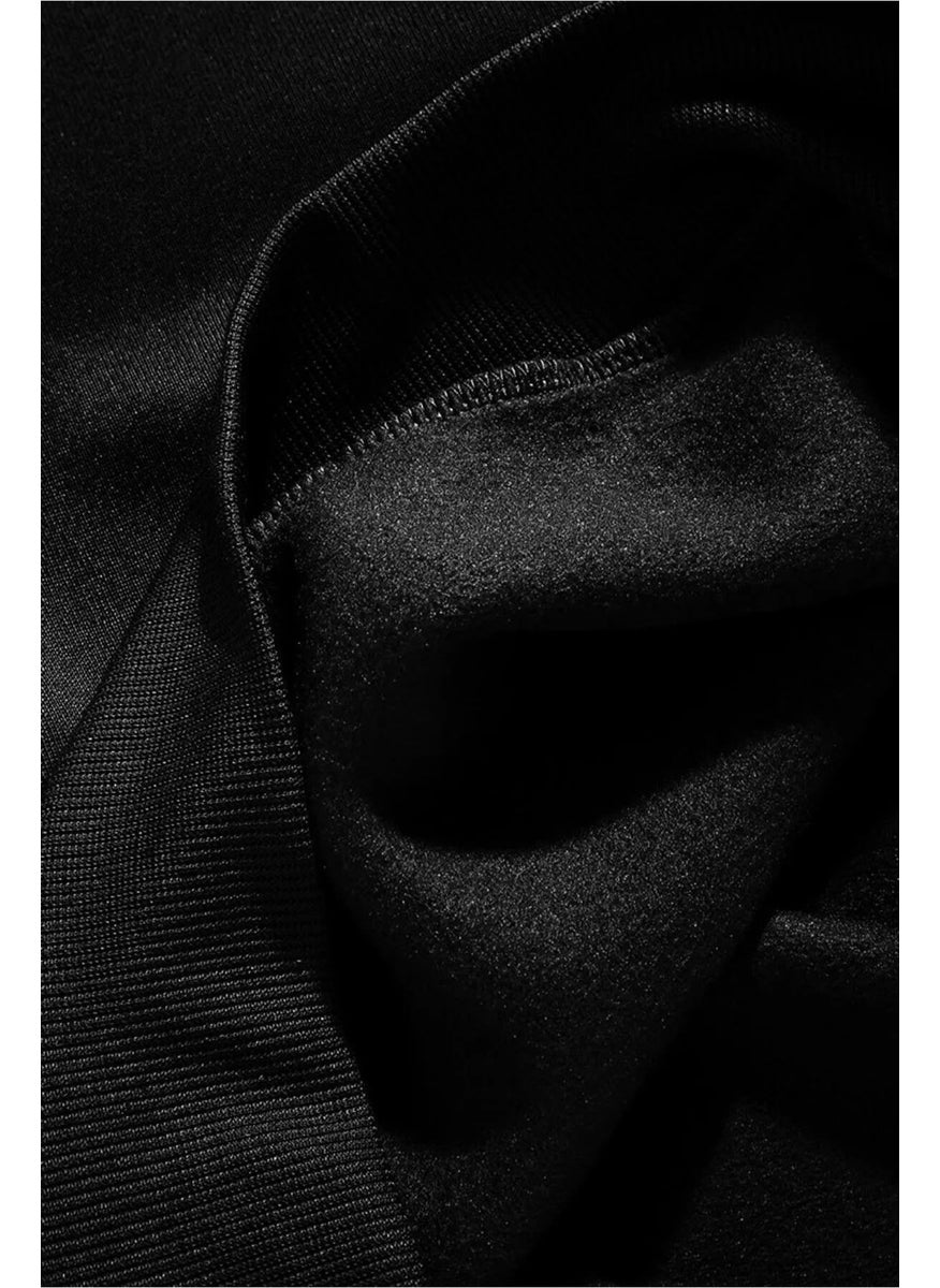 The Wert - Unisex Love Beer Words Fist Design Front Back Printed Regular Fit Black Sweatshirt - Image 1