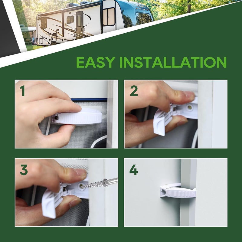 RVGUARD RV Door Holder - 5Pcs White Camper Door Holder - Image 4