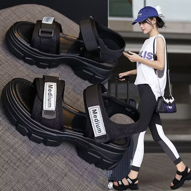 Women'S Thick-Soled Sandals 2024 Muffin Soft-Soled Heightening Women'S Shoes All-Match Sports Fashion Beach Shoes - Image 3