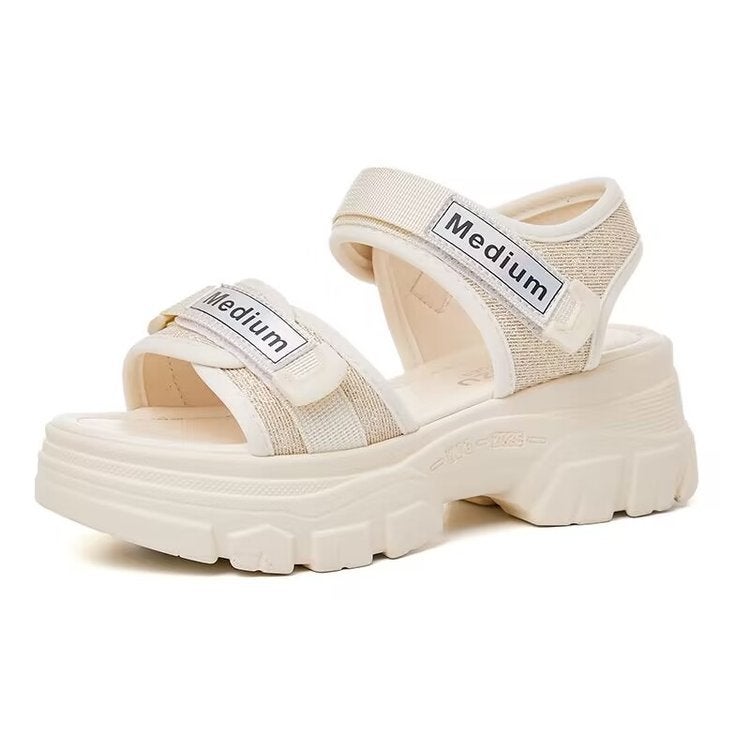 Women'S Thick-Soled Sandals 2024 Muffin Soft-Soled Heightening Women'S Shoes All-Match Sports Fashion Beach Shoes - Image 1