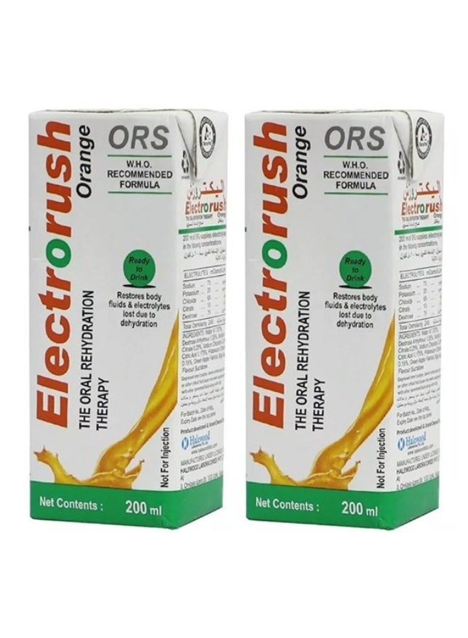 O.R.S ORS Electrorush Orange Ready to Drink 200ml (Pack of 2) – Fast Hydration & Electrolytes - Image 1