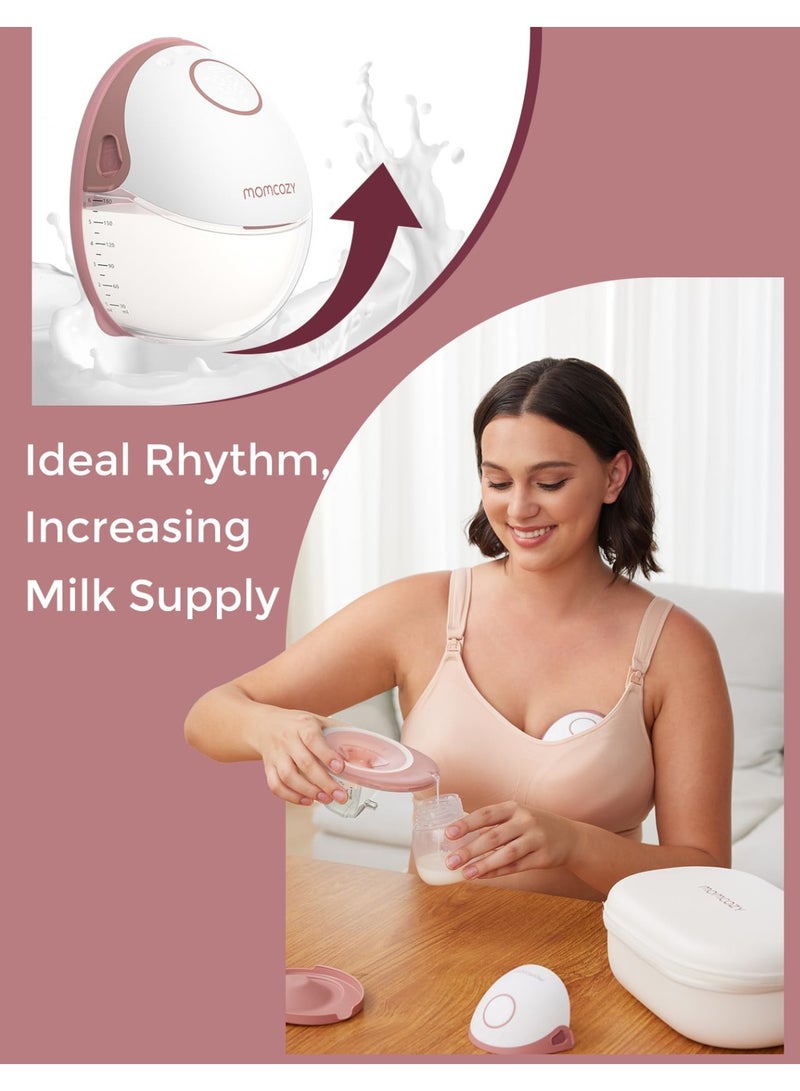 Momcozy Breast Pump Hands-Free Mobile Style M6, DoubleFit Flange More Fit & Discreet with 3 Modes & 9 Levels, 24mm - Image 4