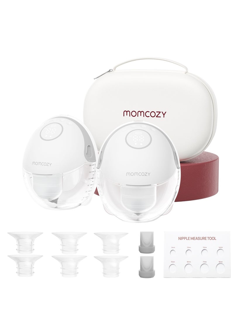 Momcozy Breast Pump Hands-Free Mobile Style M6, DoubleFit Flange More Fit & Discreet with 3 Modes & 9 Levels, 24mm - Image 1