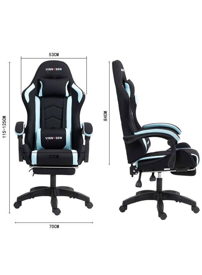 VINNYSEN Gaming Chair Computer Chair Ergonomic High Back Fabric Gaming Chair Tilt and Height Adjustable Computer Chair with Neck and Massaging Lumbar Support for Office or Gaming  - Image 3