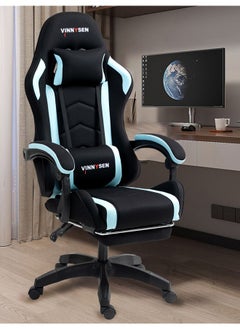 VINNYSEN Gaming Chair Computer Chair Ergonomic High Back Fabric Gaming Chair Tilt and Height Adjustable Computer Chair with Neck and Massaging Lumbar Support for Office or Gaming  - Image 4