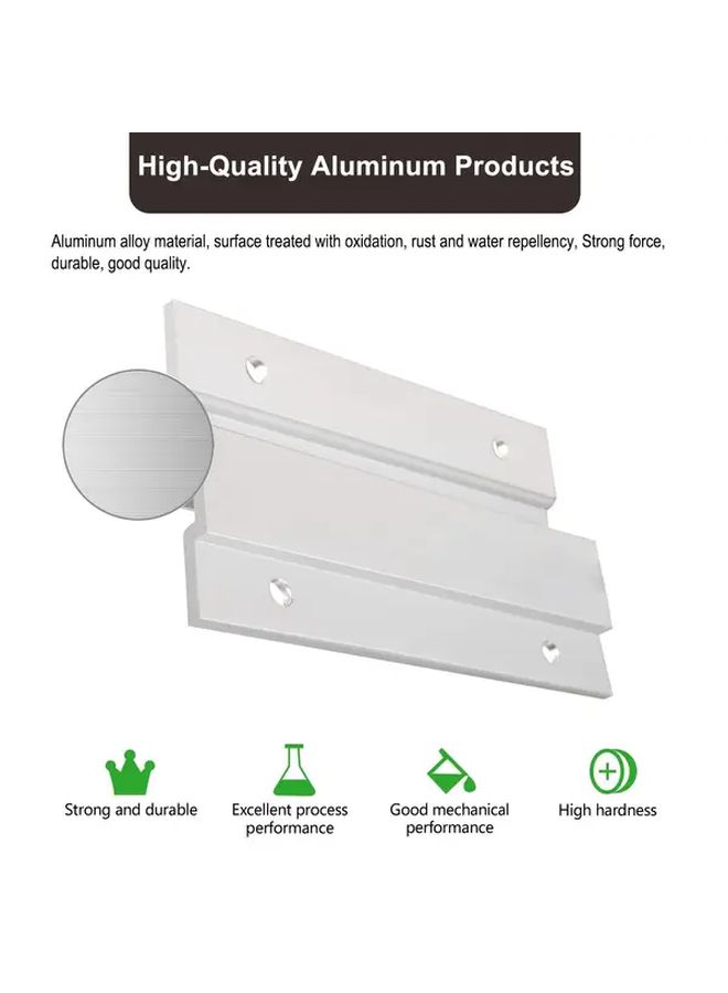 2 Pairs 4 Inch Aluminum Z Shaped Interlocking Hooks For Wall Art And Mirrors - Image 4