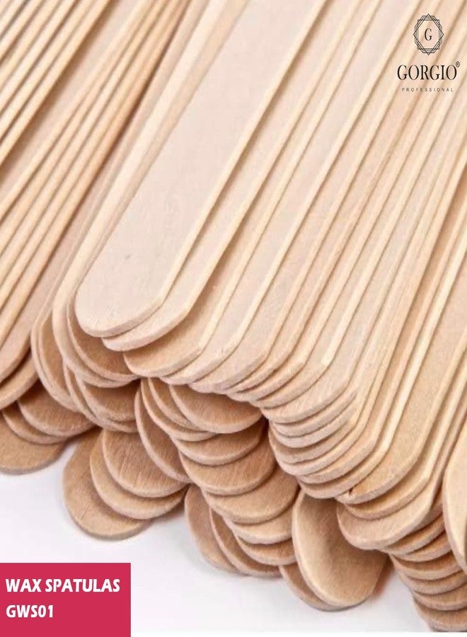 Gorgio Professional Wooden Wax Spatula GWS01 - Flat Applicator Sticks for Smooth Wax Spreading at Home or Salon Use - Image 2