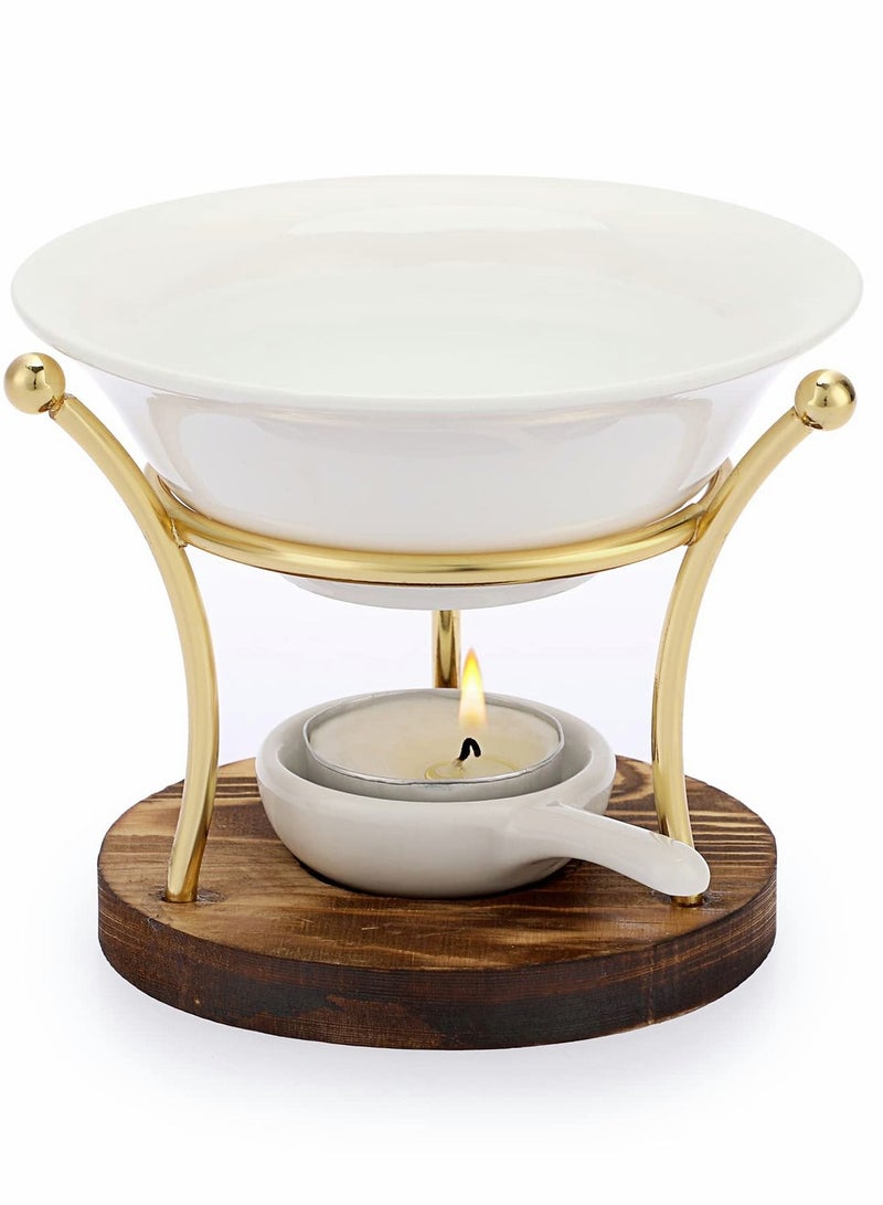 Essential Oil Burner with Ceramic Bowl - Image 1