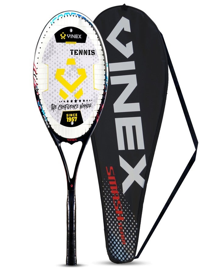 Vinex VTEC T500 Tennis Racquet - 27 Inch Aluminum Alloy Tennis Racket with Carrying Bag | Lightweight 295g | Single Piece Construction | Grip Size 6# | Durable & Comfortable for All Levels - Image 2