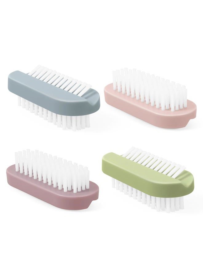 Larbois Nail Brush for Cleaning Fingernails, Larbois Deep Cleaning Fingernail Brush Two Sided Hand Fingernail Scrub Brush for Cleaning Nail Scrubber Brush Heavy Duty Foot Brush for Men Women Toes 4 PCS - Image 1