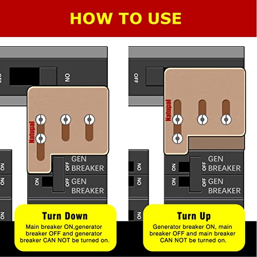 Natupal Generator Interlock Kit Compatible with Square D QO HOM 150 or 200 amp panels. 1 3/8 Inch Spacing between main and branch breaker, update versioner, Professional and Interlock Kit, new version - Image 5