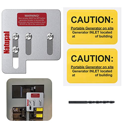 Natupal Generator Interlock Kit Compatible with Square D QO HOM 150 or 200 amp panels. 1 3/8 Inch Spacing between main and branch breaker, update versioner, Professional and Interlock Kit, new version - Image 1