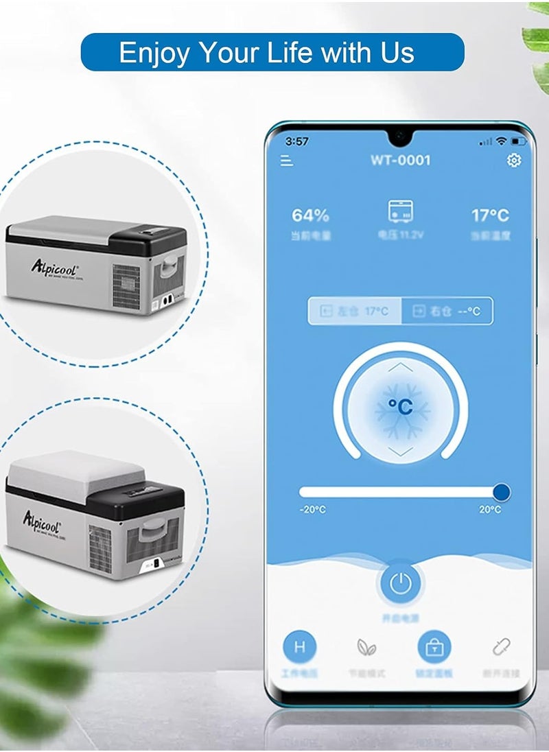Alpicool - 15L Car Refrigerator Freezer Icebox Cooler Auto Fridge Compressor BT Connected App Control - Image 1