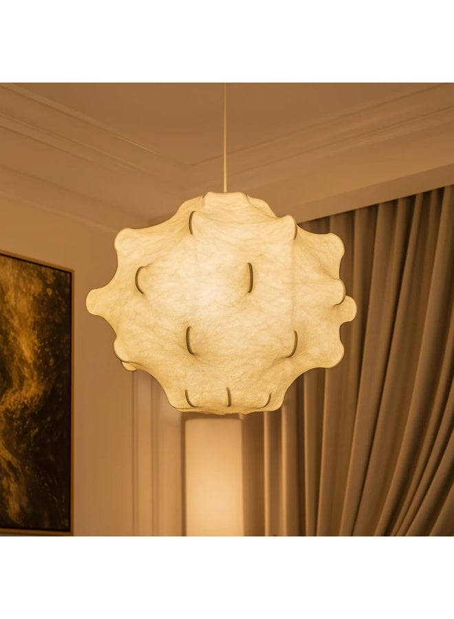 Luxury Silk Chandelier with an Internal Metal Structure for Warm Lighting that Adds a Refined Touch to Living Rooms and Bedrooms - Image 5
