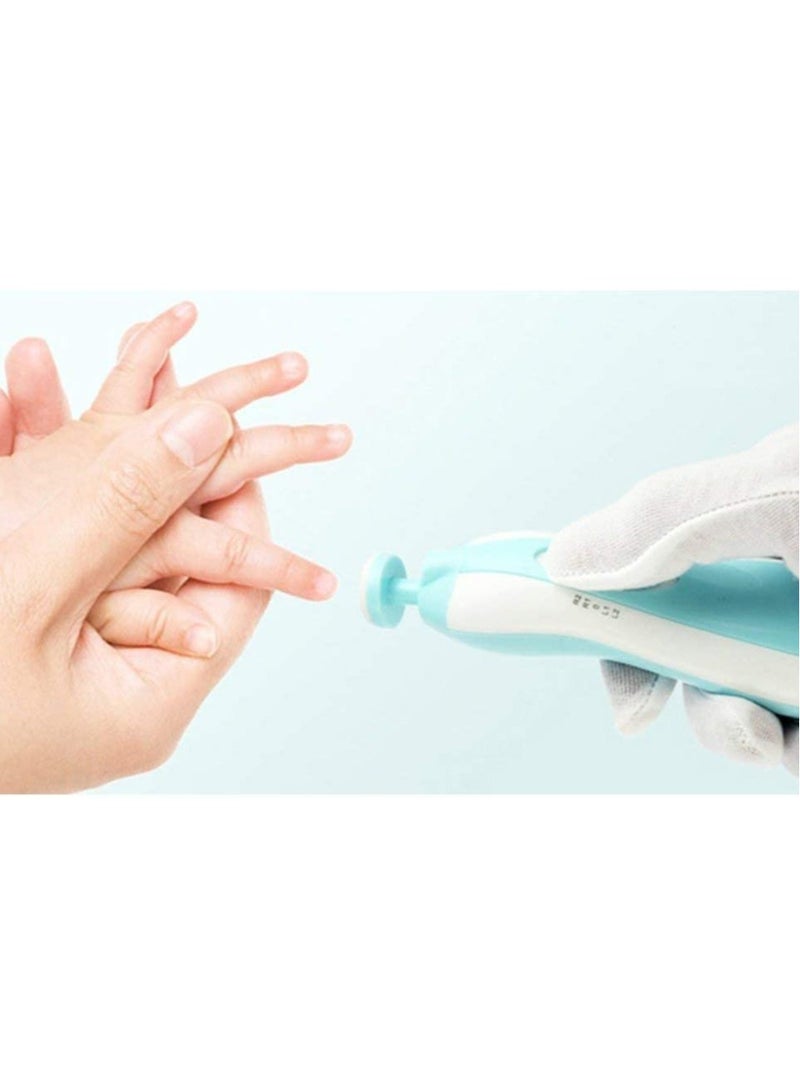 ELTRAZONE مقص أظافر كهربائي للأطفال - عناية آمنة بأظافر القدم واليد مع ضوء LED للأطفال والرضع والأطفال والبالغين - مع 6 وسادات قابلة للتبديل وسرعة قابلة للتعديل - Image 2