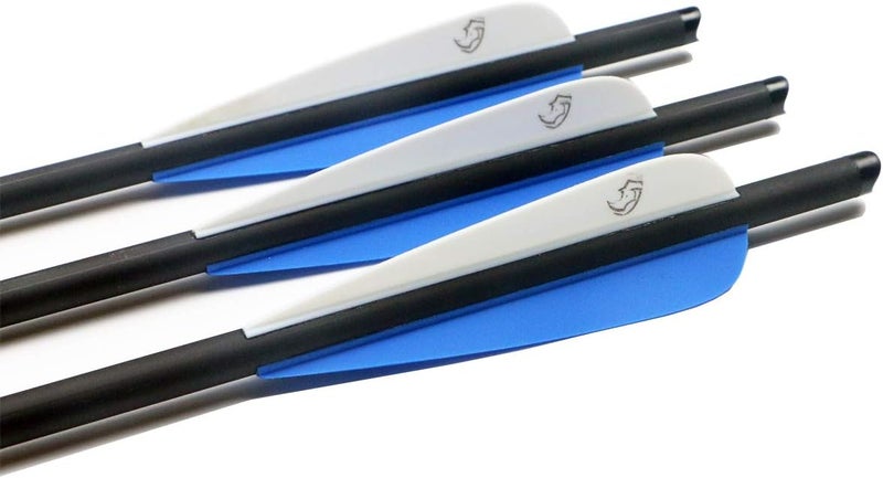 Pointdo 20inch Carbon Crossbow Bolts Crossbow Hunting Arrows with 4" Vanes and Replaced Arrowhead/Tip (12 Pack) - Image 3