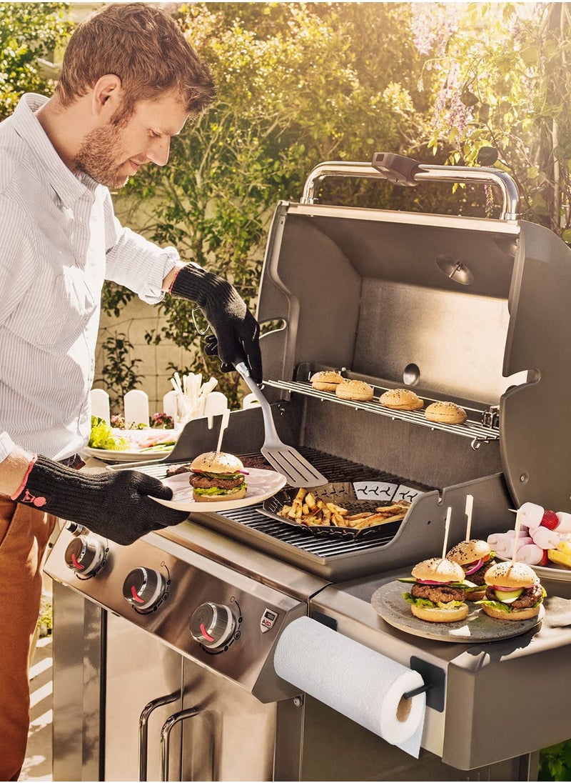 Black Magnetic Paper Towel Holder, Conveniently Mountable for Kitchen, Refrigerator, Grill, Toolbox, Garage, and More