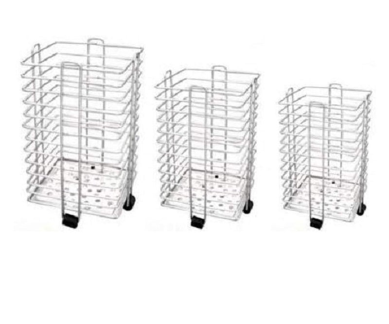Litleo Litleos Kitchen Stainless Steel Cooking Utensil Holder Cutlery Holder Stand Square Set of 3  - Image 1