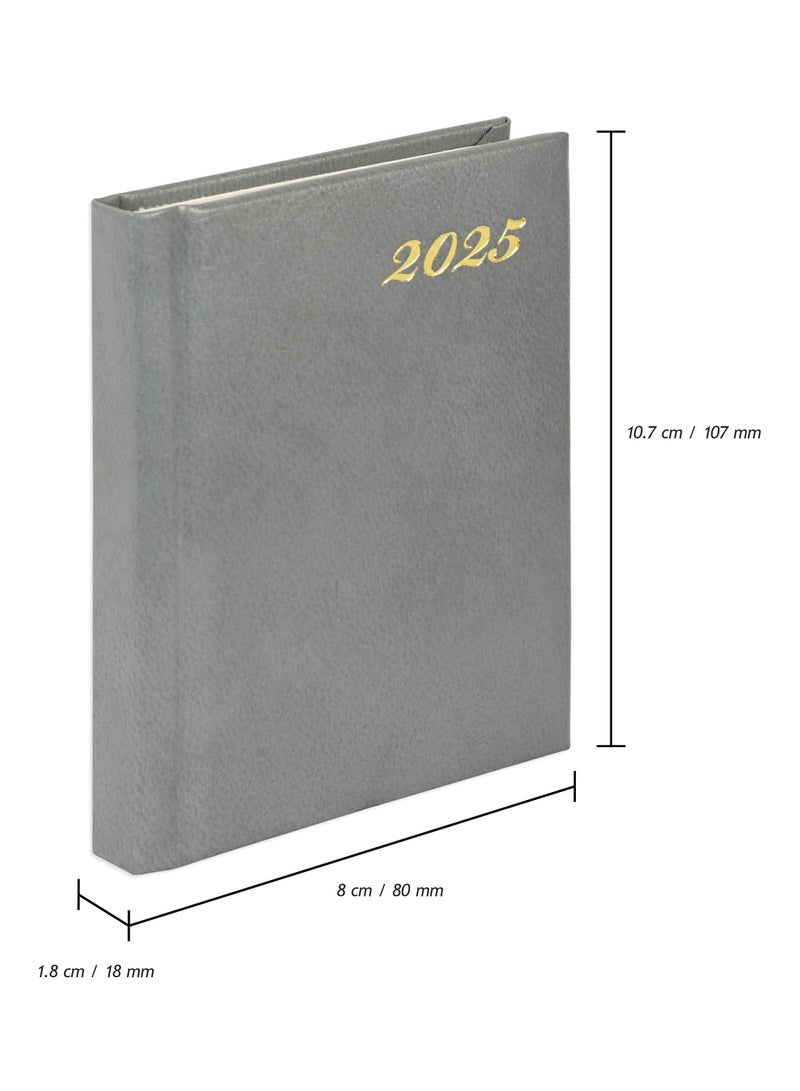 FIS Bonded Leather Pocket Diary 2025 (English) Hard Cover Grey - FSDI10EB25GY - Image 4