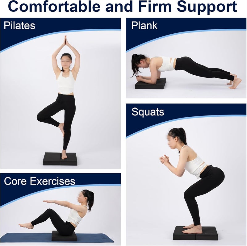 StrongTek 2-in-1 Non-Slip Balance Pad - High-Density Foam Cushion, Supportive Exercise Mat & Knee Pad for Core Training, Yoga, Pilates, Physical Therapy, Stability Training, Stretching, and Rehab - Image 5