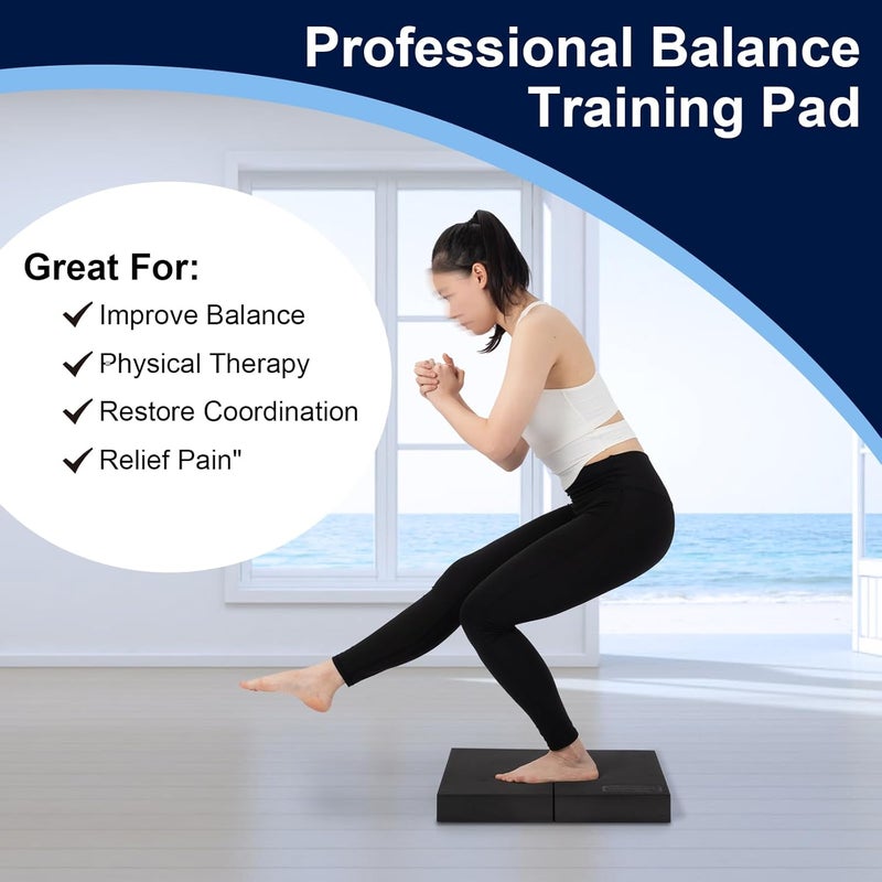 StrongTek 2-in-1 Non-Slip Balance Pad - High-Density Foam Cushion, Supportive Exercise Mat & Knee Pad for Core Training, Yoga, Pilates, Physical Therapy, Stability Training, Stretching, and Rehab - Image 4