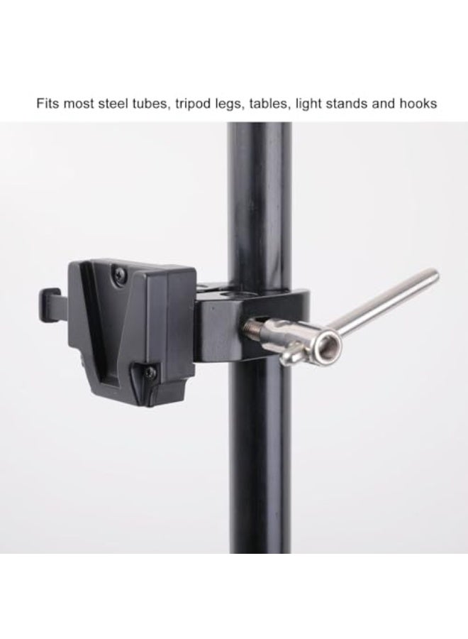 V Mount Battery Clamp Mount, Heavy Duty V Lock Mount Quick Release Adapter for Mounting to Lighting Stand and Support Rod, for DSLR Camera Battery - Image 3
