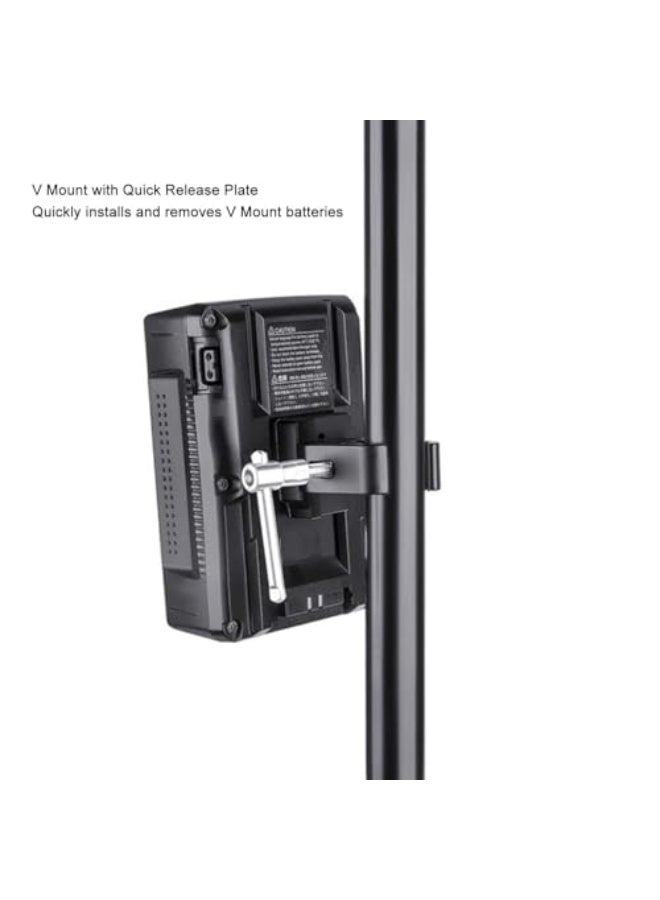 V Mount Battery Clamp Mount, Heavy Duty V Lock Mount Quick Release Adapter for Mounting to Lighting Stand and Support Rod, for DSLR Camera Battery - Image 2