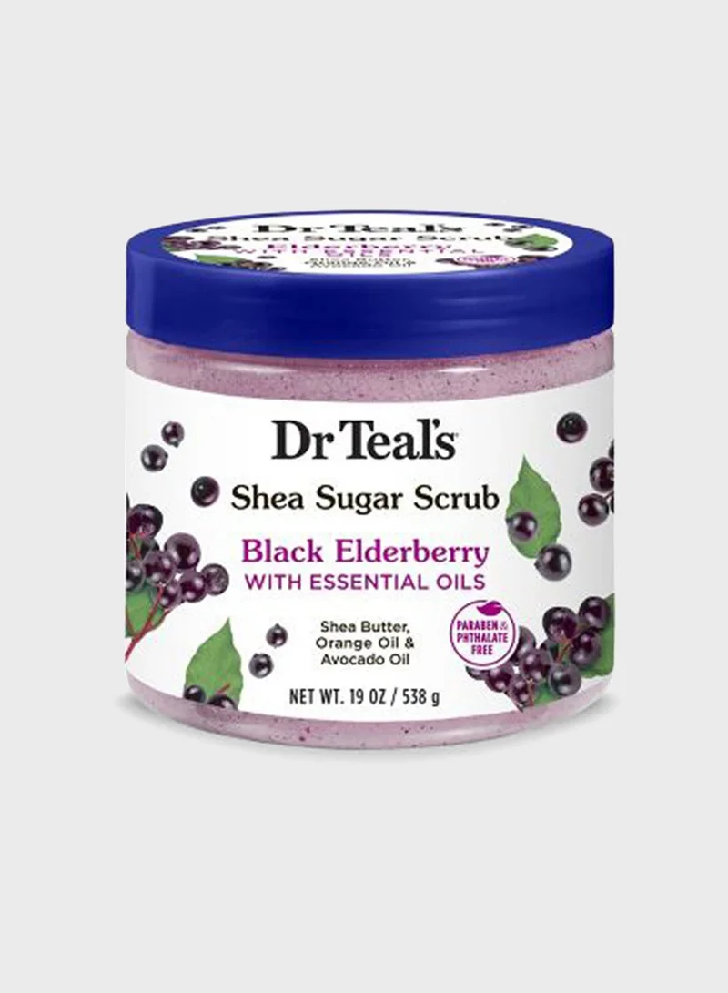 Dr. Teals Shea Sugar Body Scrub - Black Elderberry