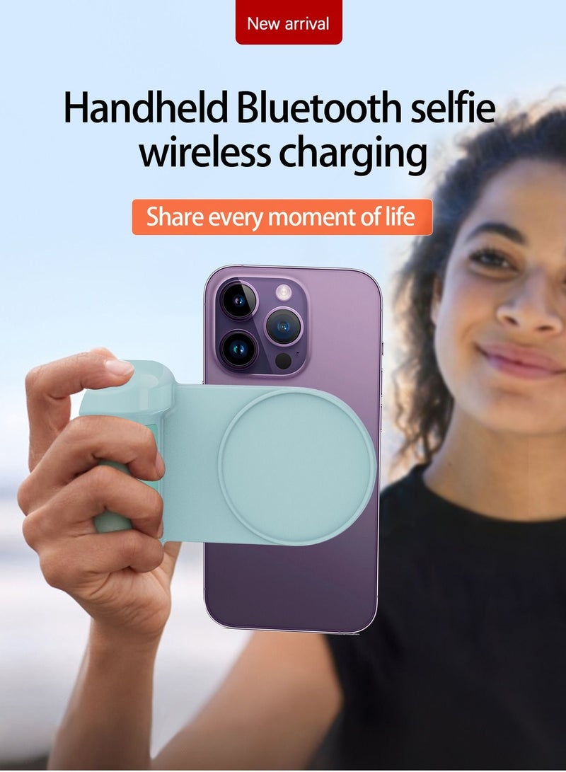 New Multifunction Wireless Car Charger 5000mAh Car Charger Phone Holder Bluetooth Control Photography Blue - Image 3