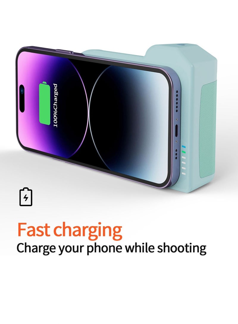 New Multifunction Wireless Car Charger 5000mAh Car Charger Phone Holder Bluetooth Control Photography Blue - Image 4