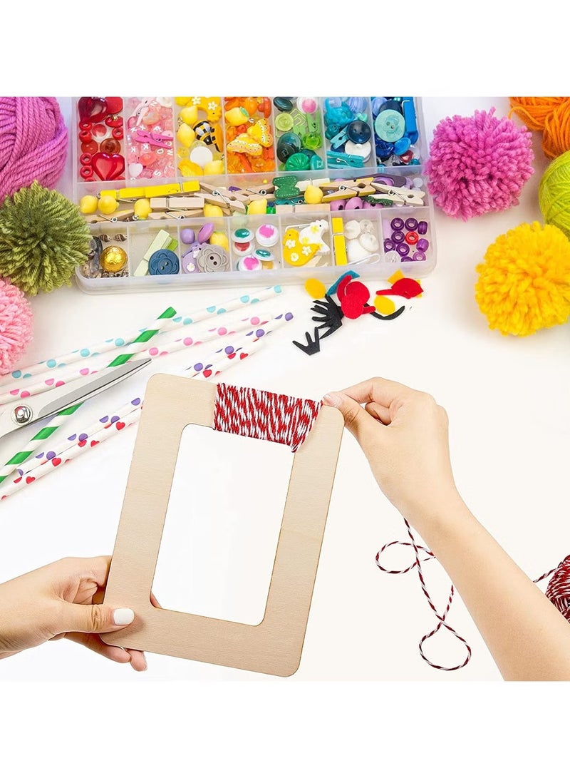 إيليلي (6 قطع) إطارات صور خشبية DIY إطارات صور خشبية صلبة غير مكتملة إطارات صور خشبية لعيد الميلاد للحرف اليدوية الحرف الخشبية للأطفال والكبار الفنون والحرف اليدوية مشاريع الرسم DIY 7.9 × 5.9 بوصة - Image 4