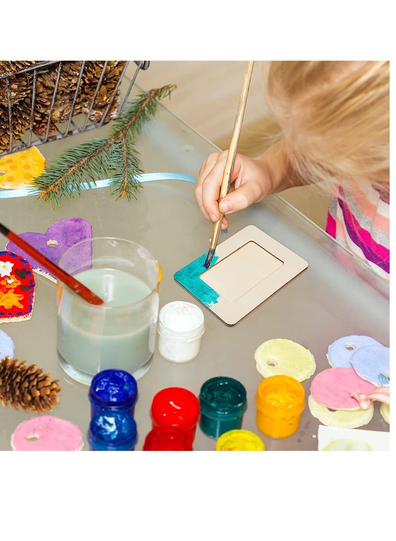 إيليلي (6 قطع) إطارات صور خشبية DIY إطارات صور خشبية صلبة غير مكتملة إطارات صور خشبية لعيد الميلاد للحرف اليدوية الحرف الخشبية للأطفال والكبار الفنون والحرف اليدوية مشاريع الرسم DIY 7.9 × 5.9 بوصة - Image 3