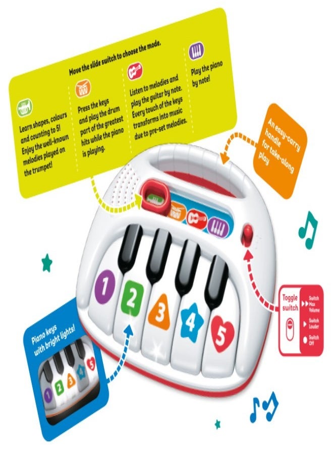 Kids Hits Piano Toy Musical Rainbow