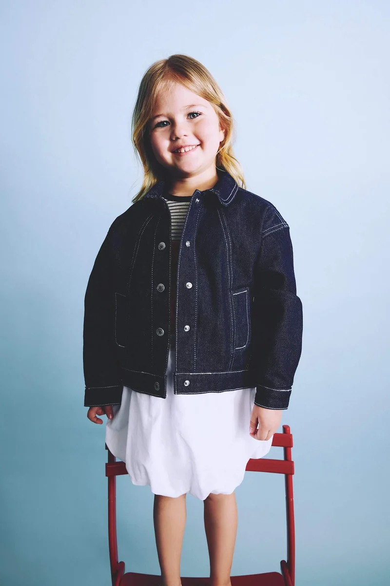 ديفاكتو Baby Girl Polo Collar Jacket