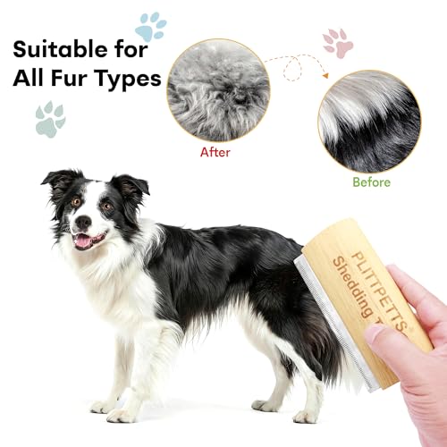 PLITTPETTS Dog Brush for Shedding, Deshedding Grooming Tool for Dogs, Cats & Horses, Dog Grooming Brush Pet Hair Removal Tool Painlessly Remove for All Hair Types, 5.2 Inch Ergonomic Handle - Image 5