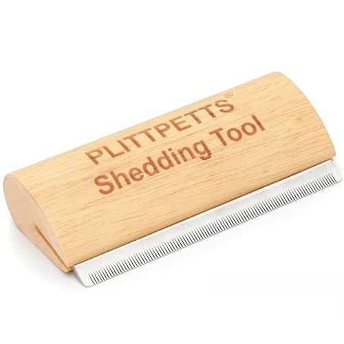 PLITTPETTS Dog Brush for Shedding, Deshedding Grooming Tool for Dogs, Cats & Horses, Dog Grooming Brush Pet Hair Removal Tool Painlessly Remove for All Hair Types, 5.2 Inch Ergonomic Handle - Image 1