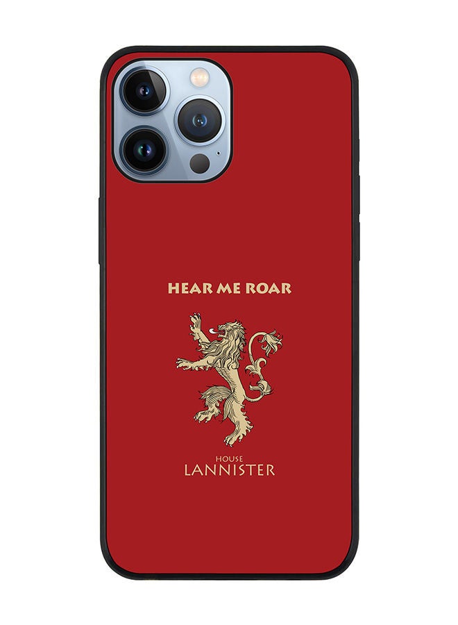 Stylizedd Rugged Black edge case for Apple iPhone 13 Pro Max Slim fit Soft Case Flexible Rubber Edges Anti Drop TPU Gel Thin Cover - GOT House Lannister  - Image 1
