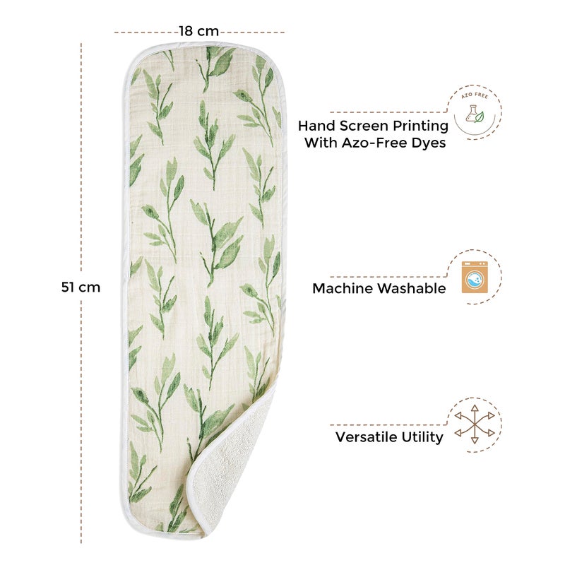 Crane Baby Cotton Muslin Burp Cloths Set of 3, Absorbent Floral Baby Burp Cloths, Newborn Essentials, Registry Must-Haves Pink Floral Burp Cloth - Image 3