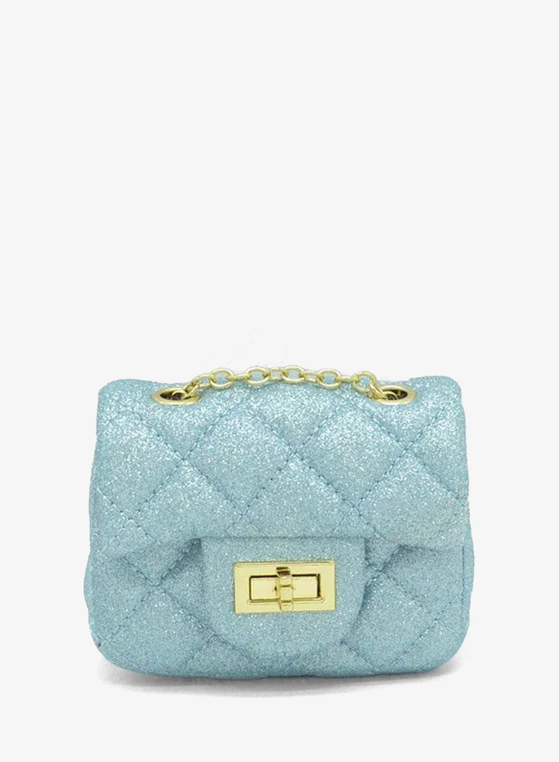 Mini Quilted Shimmery Crossbody Bag | Stylish Mini Quilted Shimmer Crossbody Bag | Elegant Shoulder Purse for Women & Girls