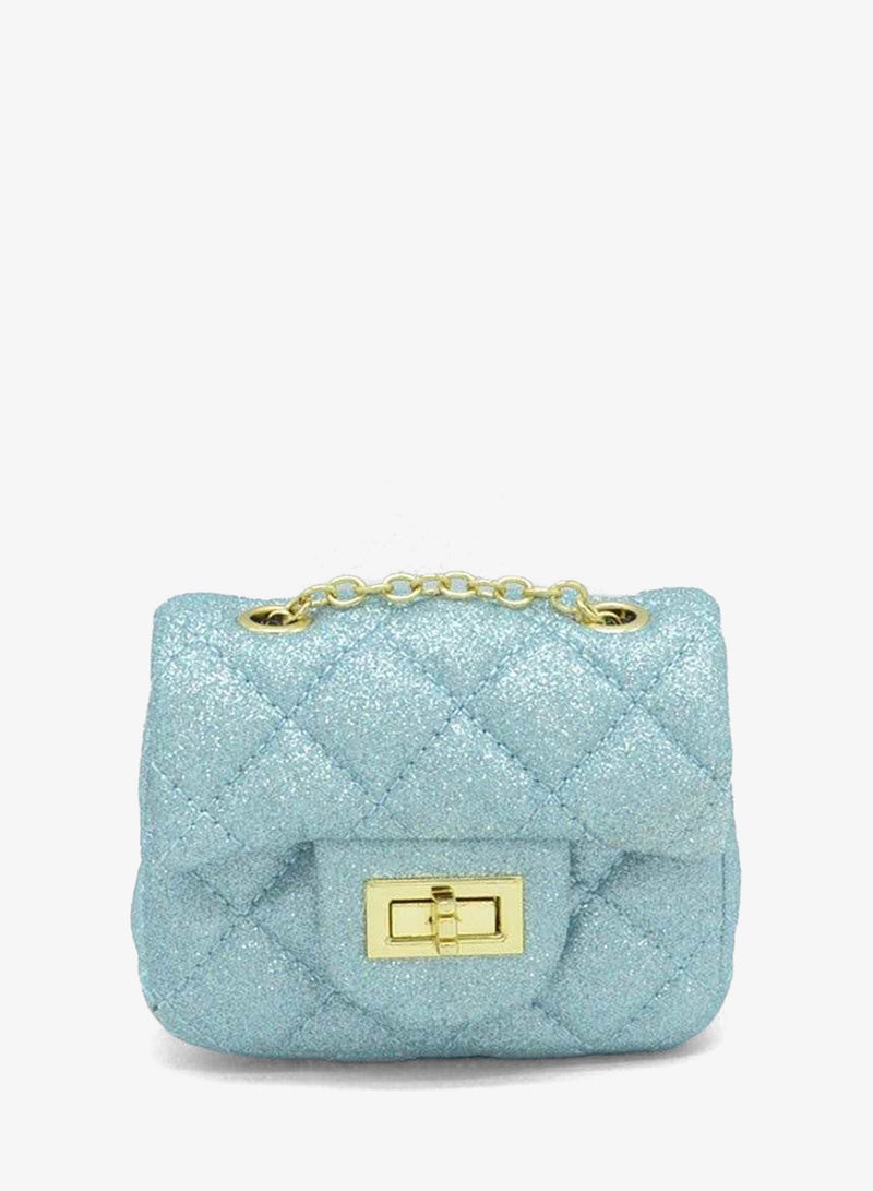 Mini Quilted Shimmery Crossbody Bag | Stylish Mini Quilted Shimmer Crossbody Bag | Elegant Shoulder Purse for Women & Girls