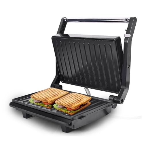 Sheffield Classic Non‑Stick Sandwich Grill & Toaster | 180° Open Griller with Fixed Grill Plates | Adjustable Height Control & LED Indicator | Best For Gifting - Image 1
