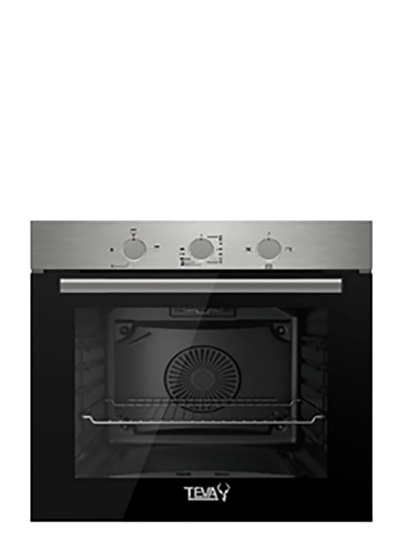 Built-in Turkish gas oven, size 60 cm, made of stainless steel, capacity 82 liters, from Teva