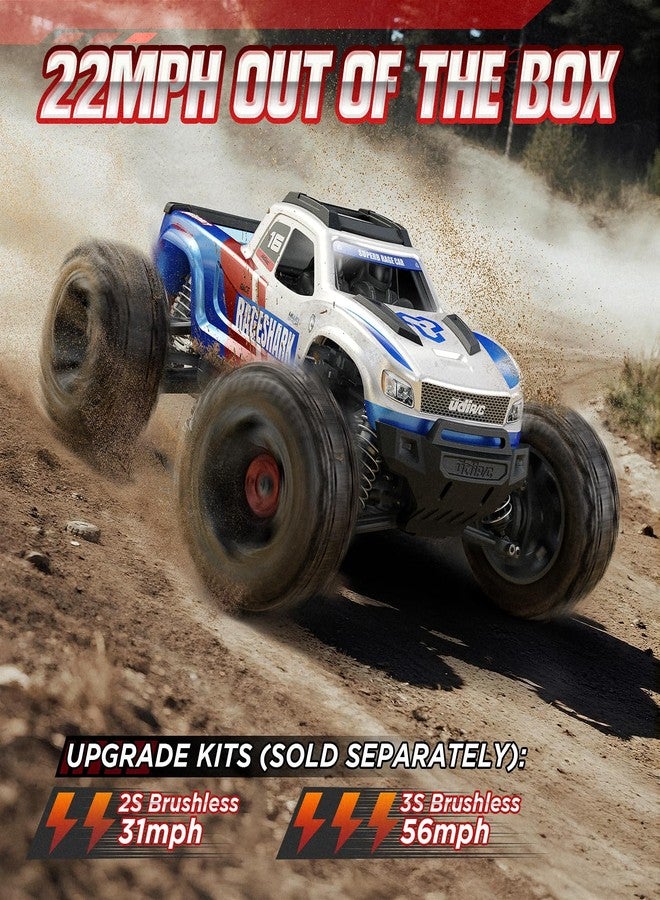 UDIRC Fast RC Cars for Adults, Upgradable 56 MPH, Heavy Duty RC Truck, 4X4 Off Road All Terrain 2.4Ghz RTR 1:16 Remote Control Car, Monster Truck with 2 Rechargeable Batteries for Beginners and Boys - Image 2