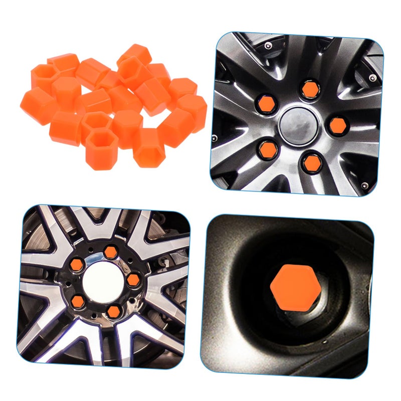 Orange Wheel Nut Caps 20PCS 1 50X1 50X1 50CM Protective Stylish Car Tire Bolt Lug Nut Replacement - Image 3
